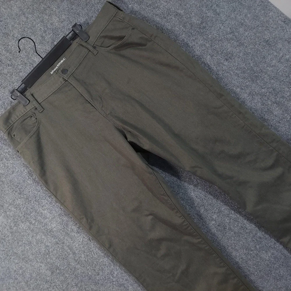 Banana Republic Jeans Mens 38x34 Olive Travel Jean Slim Fit‎ Stretch 5 Pocket